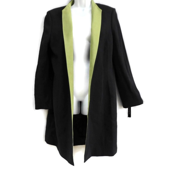 Tahari Jackets & Blazers - NEW Tahari Coat Blazer Long Plus NOS 14 Vintage Charcoal Lime Plus 14